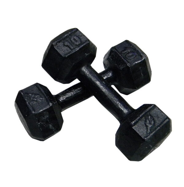 Pesas Mancuernas Fijas hexagonal Juego De 20 Lb Hierro