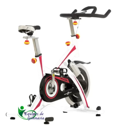 Bicicleta Spinning Monza Sportfitness - Blanco con rojo