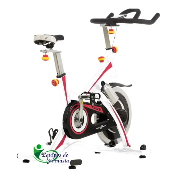 Bicicleta Spinning Monza Sportfitness - Blanco con rojo