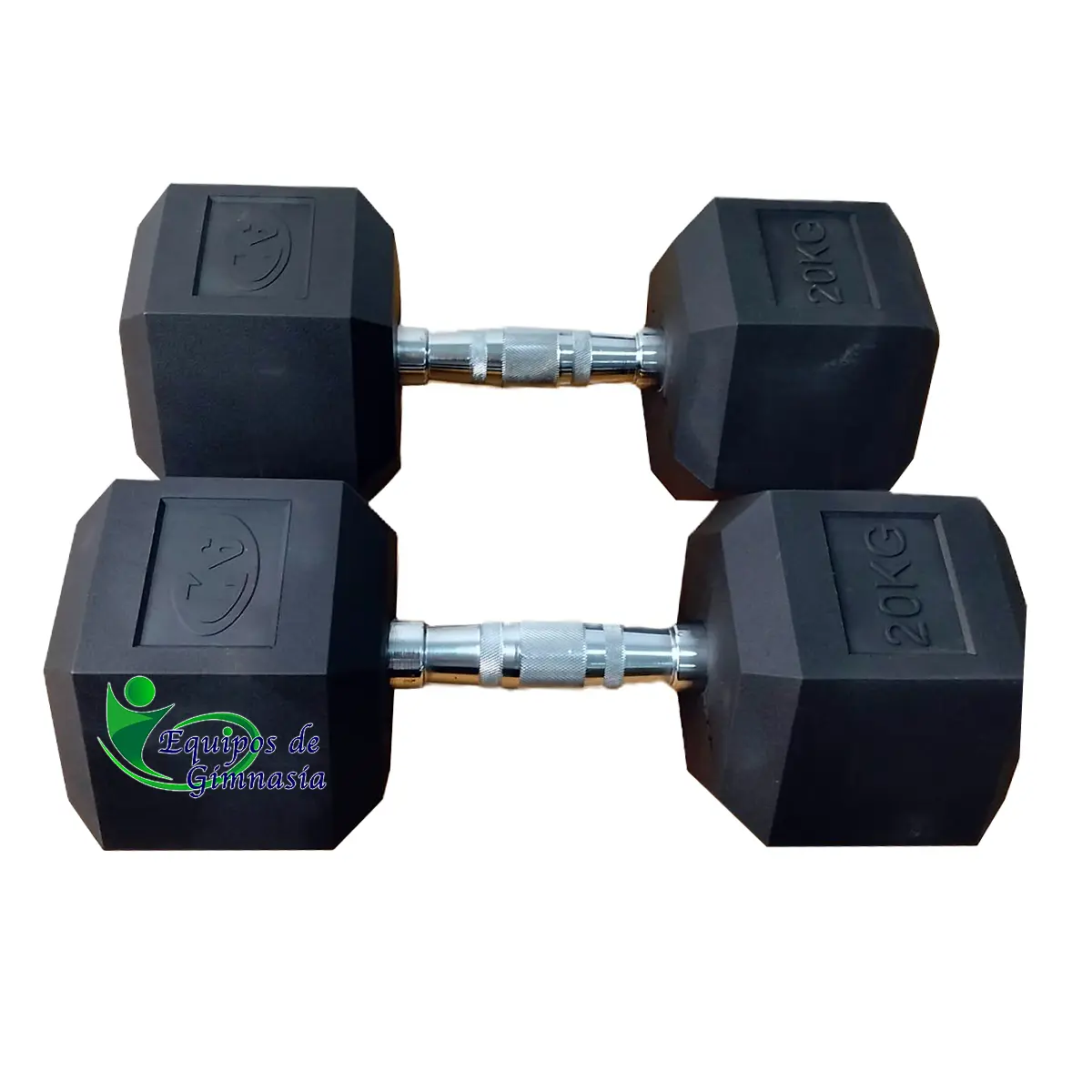 Mancuernas Hexagonales Encauchetadas 20 kg K6 Set